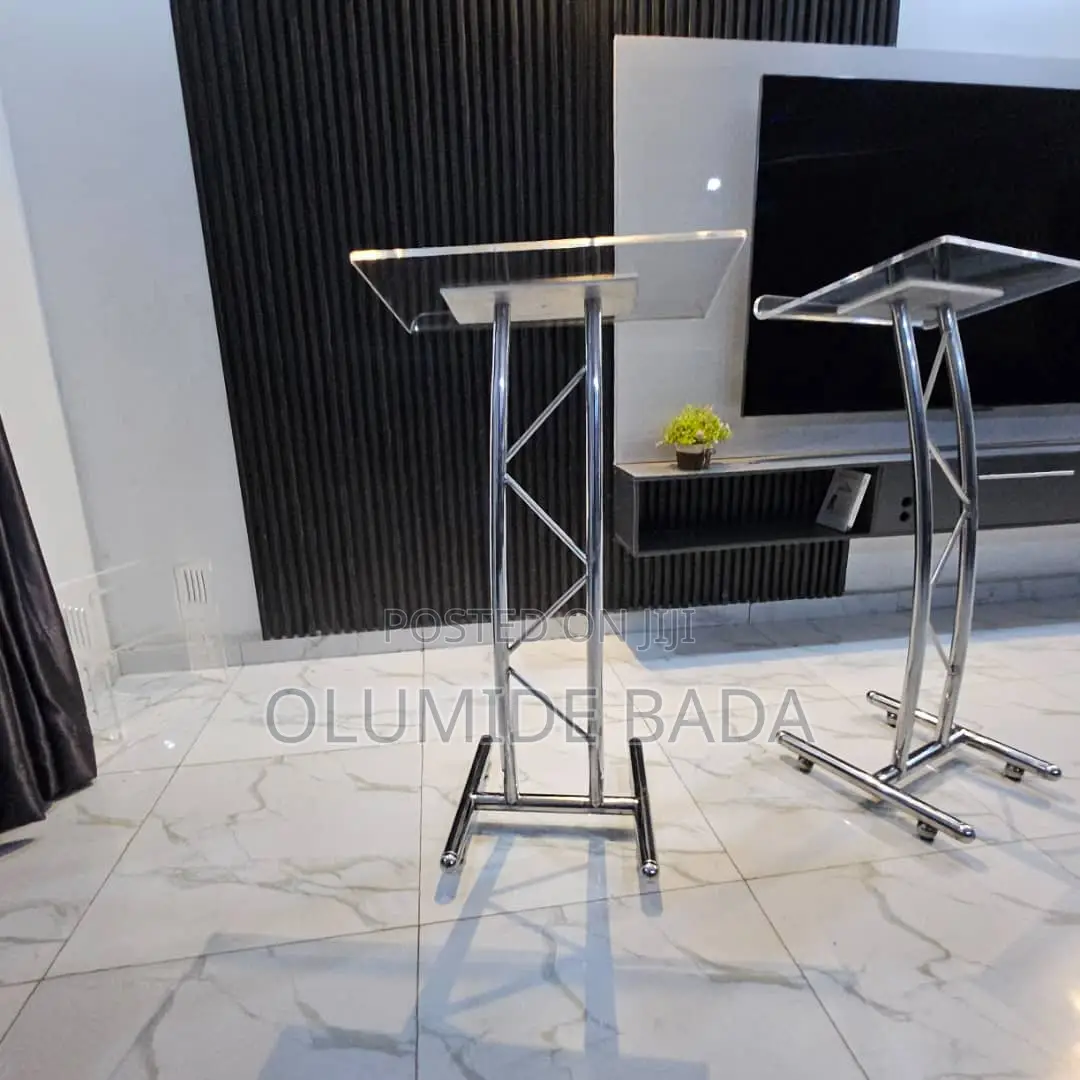 Truss Lectern, Acrylic Pulpit, Double Pole