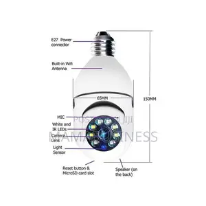 360 Rotation Wifi Bulb Camera Spy Camera