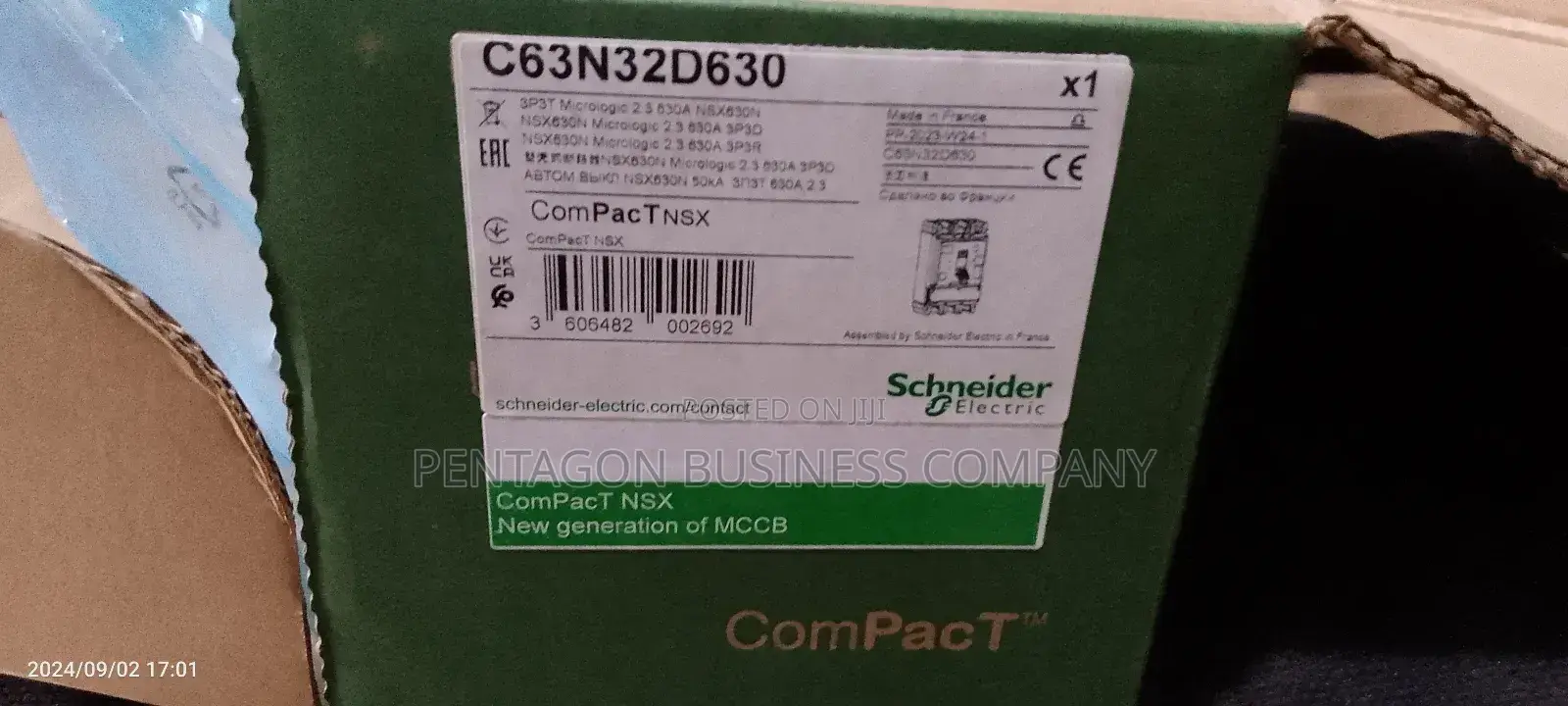 Original Schneider 630ahms 3pole McCb Breaker