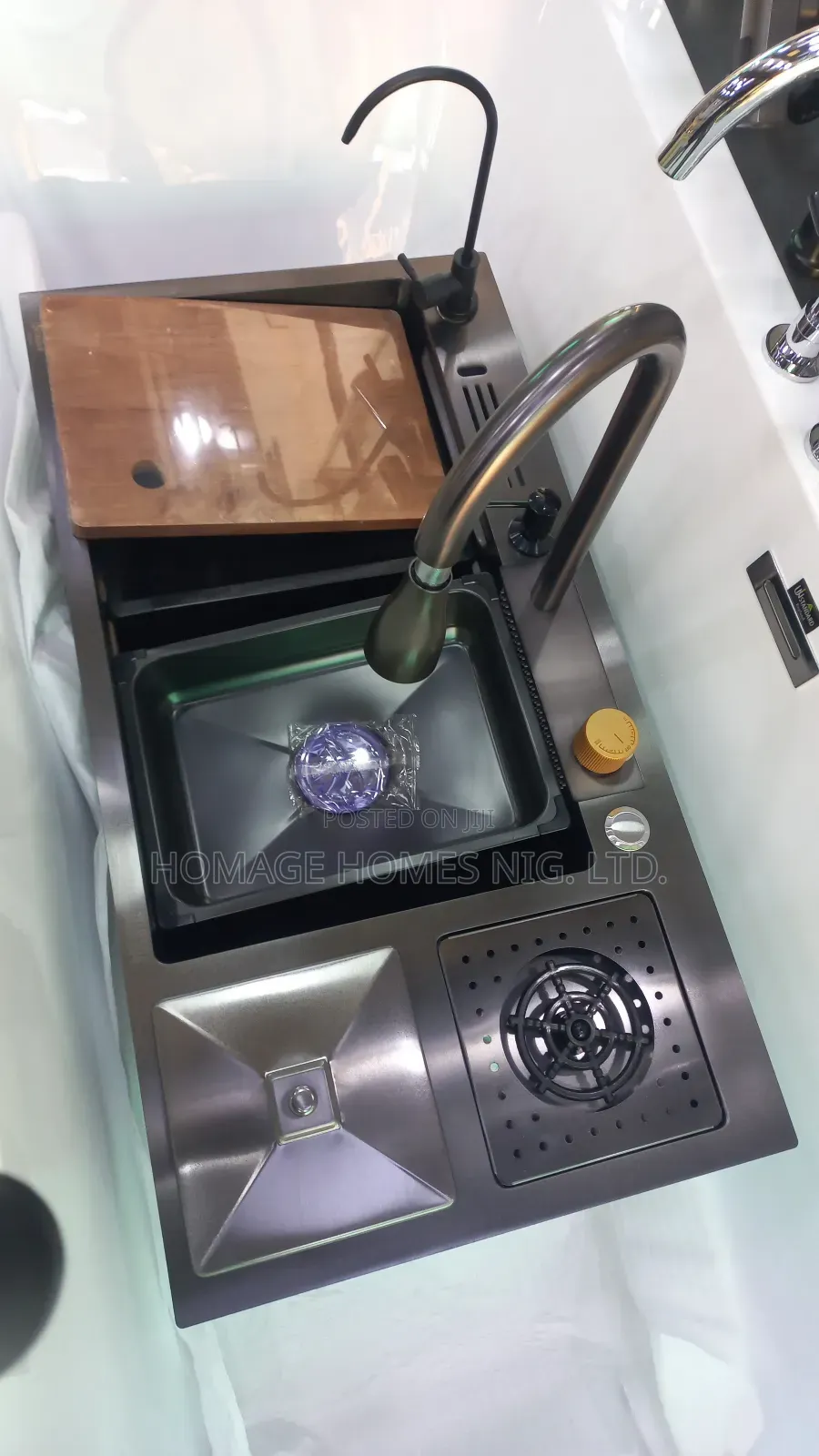 Luxury Kitchen Sink Wit Tray Nd Complete Accessories