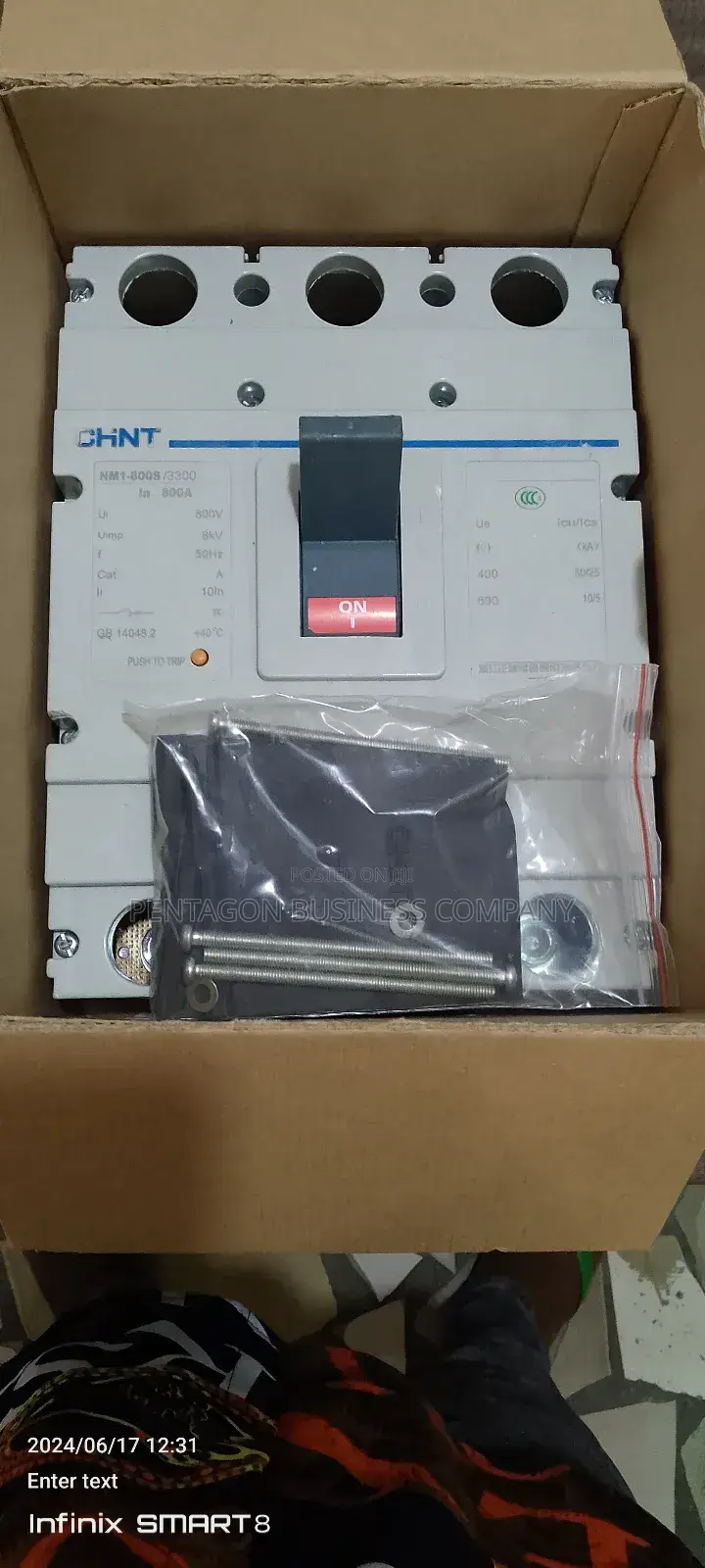 800A 3pole Chint McCb Breaker