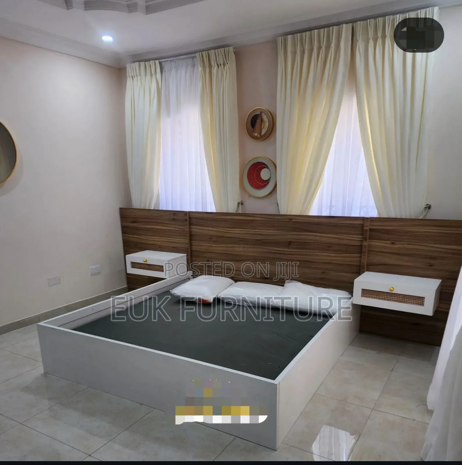 6 by 6 Bed Frame With Floating Bedside Drawer
