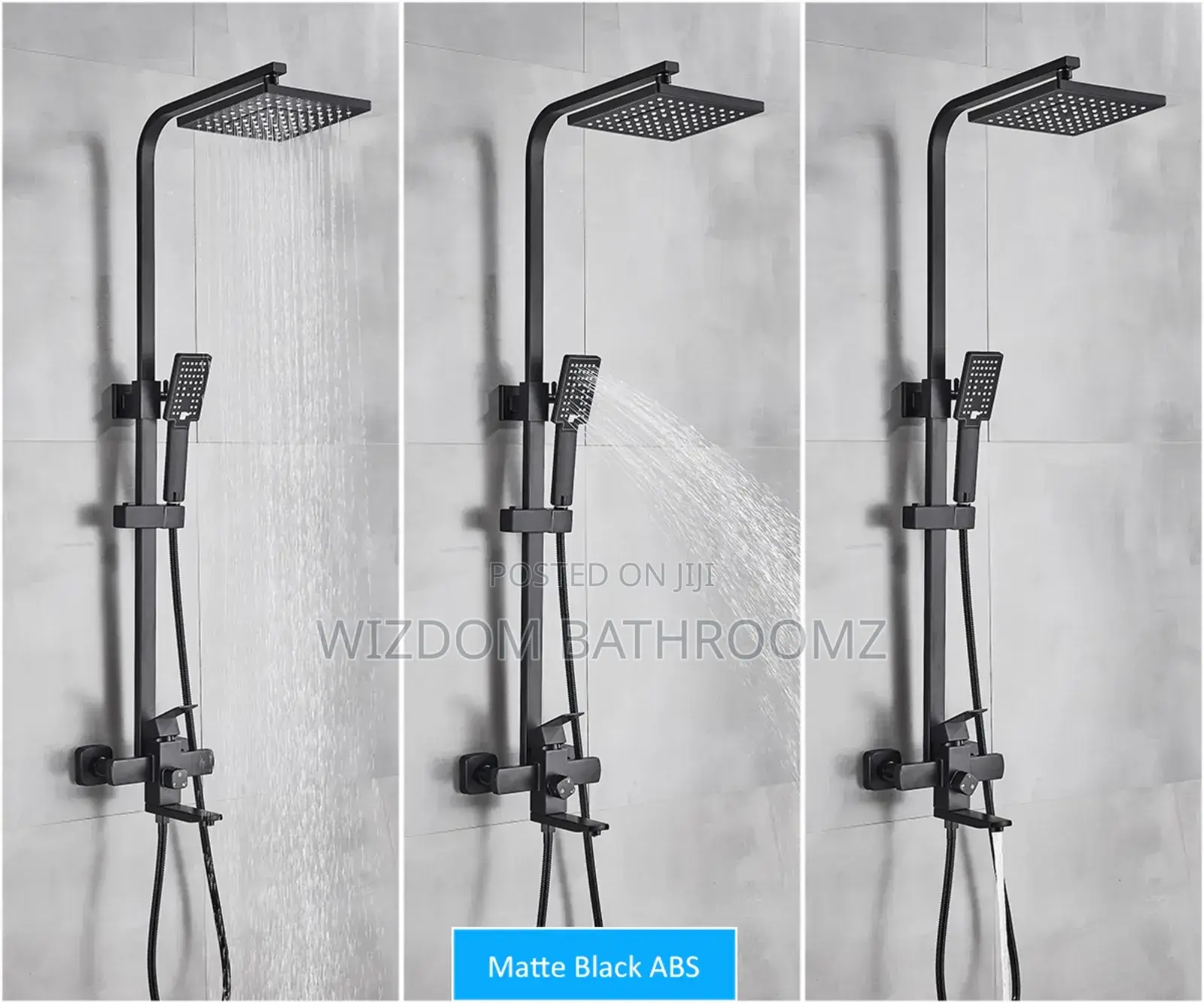 Quality Black Standing Shower