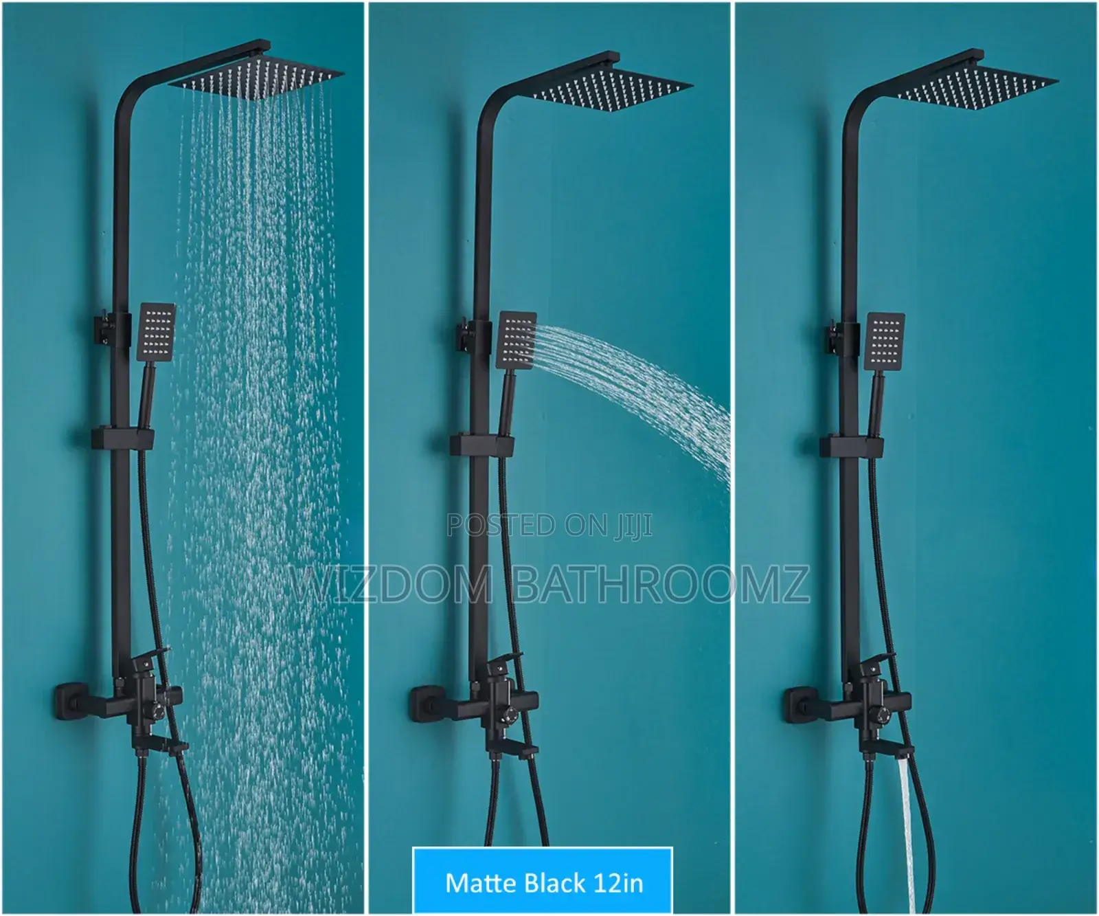 Quality Black Standing Shower