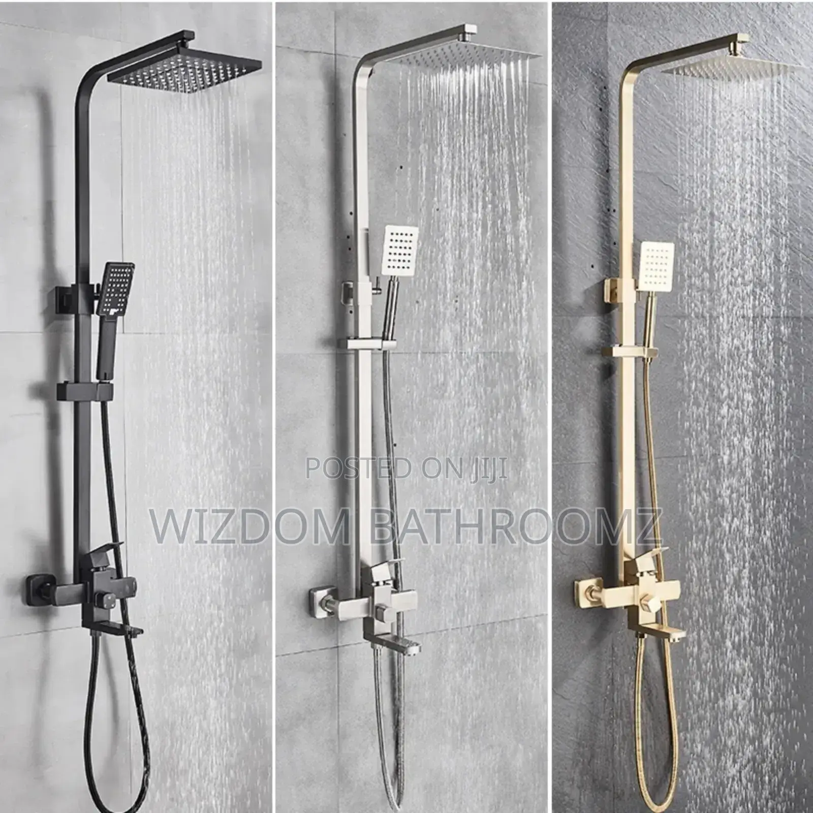 Quality Black Standing Shower