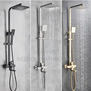 Quality Black Standing Shower
