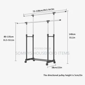 Extendable Double Pole Cloth Hanger