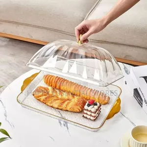 Transparent Luxury Plastic Square Food Cover