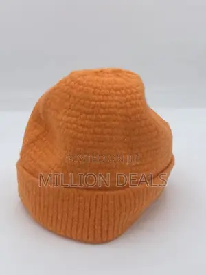 Photo - Orange Short Fold Men's Beanie Head Warmer