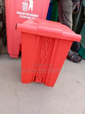 45 Liters Red Imported Pedal Waste Bin