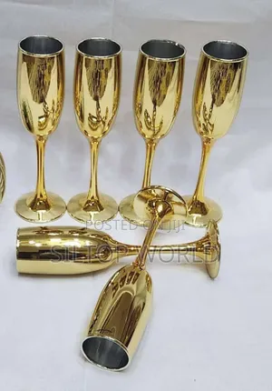 6pcs Electroplated Gold Champagne Cups