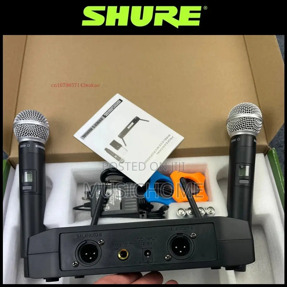 GLXD4 SM58 Wireless 2 Handheld Microphone UHF Dynamic