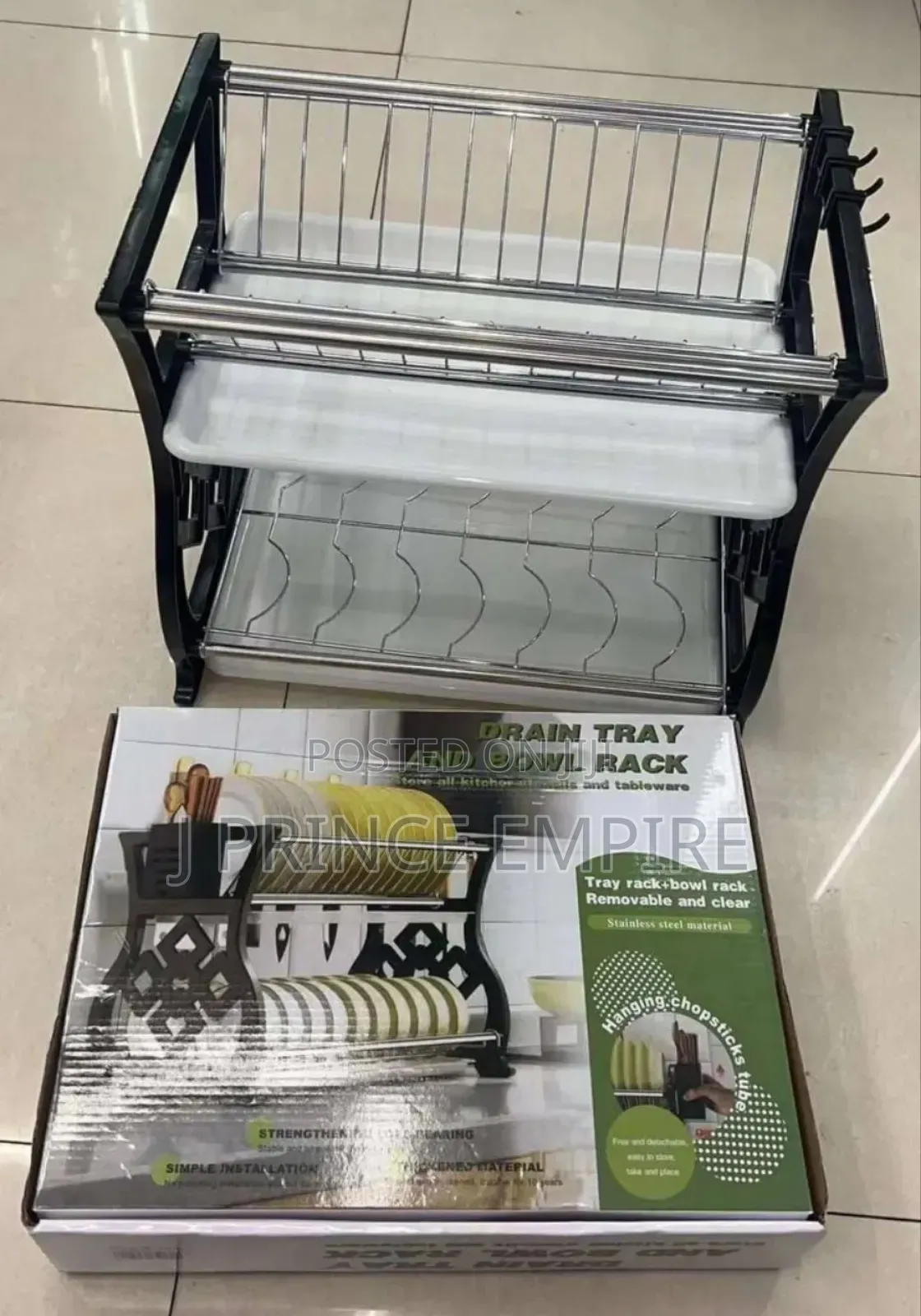 2 Layers Anti-Rust Dish Rack Plate Cutlery Rack