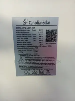 300w 72clls Canadian Solar Panel Mono