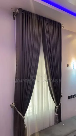 High Quality Dark Grey Blackout Curtains in Lagos