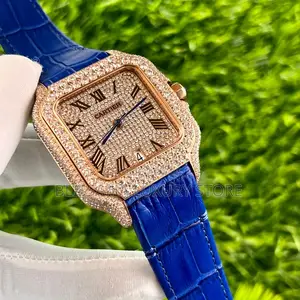Luxury Cartier Santos Leather Wristwatches