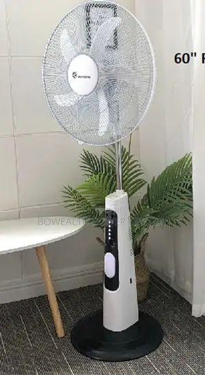 60" Rechargeable Solar Standing Fan