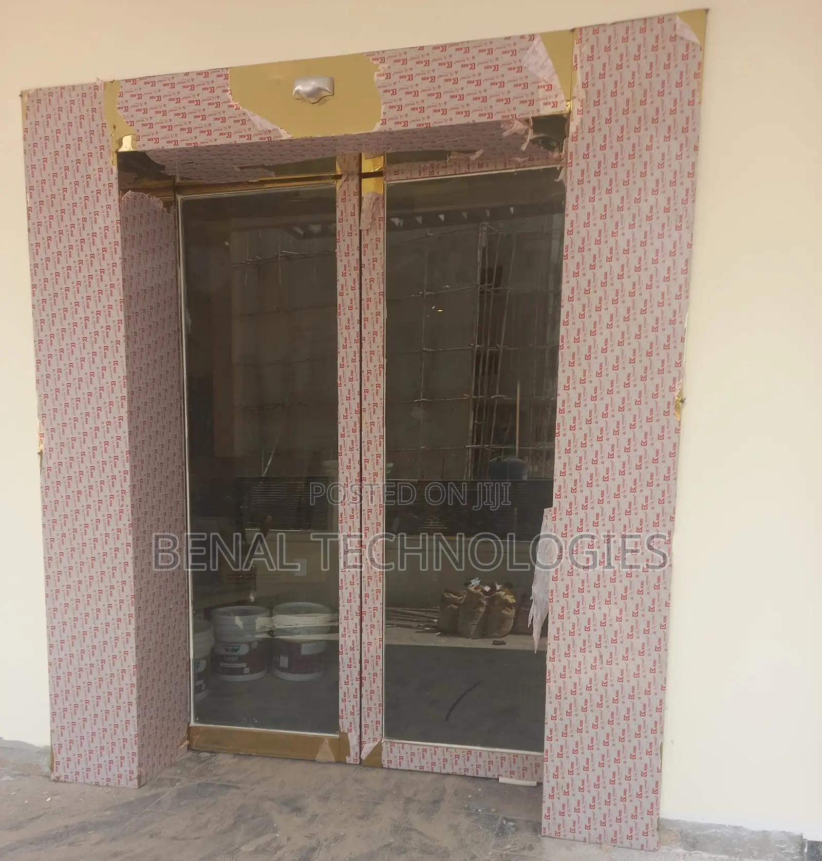 Glass Panel Sliding Door With Sensor