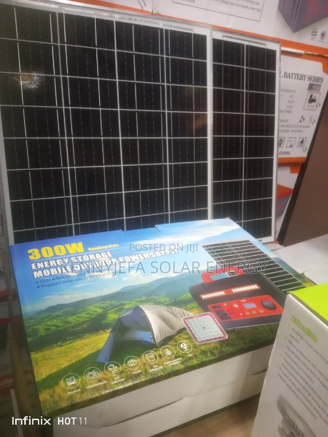300watt 25amps Solar Generator With It 60w Panel and Bulb.