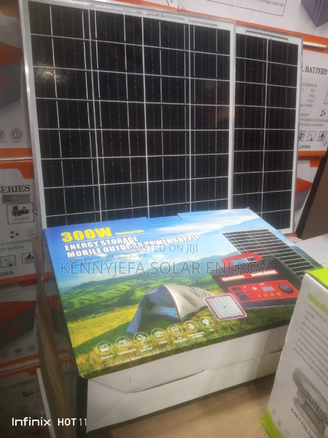 300watt 25amps Solar Generator With It 60w Panel and Bulb.