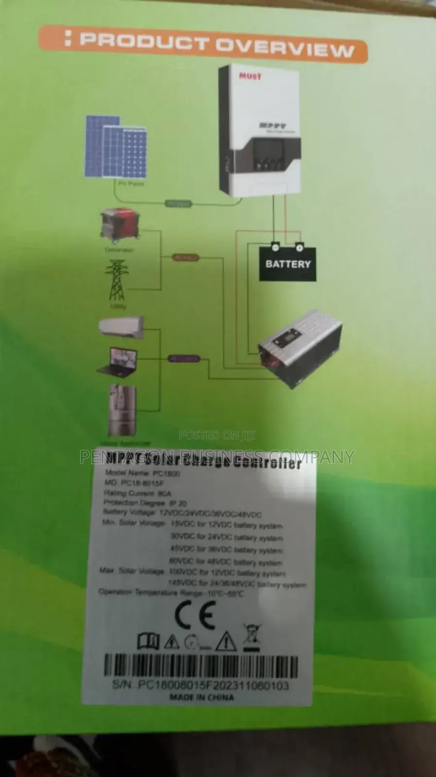 80A Must MPPT Solar Charge Controller