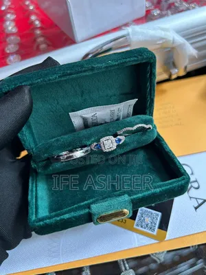 Photo - 925 Couples Set of Wedding Ring 00020 - Silver Blue