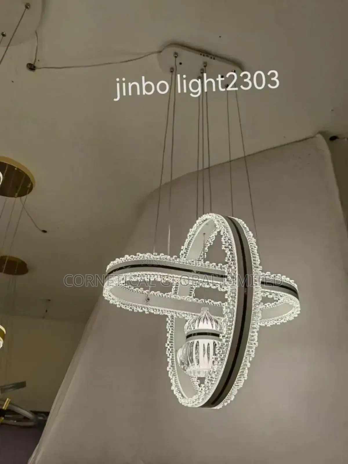 Modern Quality Luxury Crystal Ring Led Chandelier Pendant (600mm)