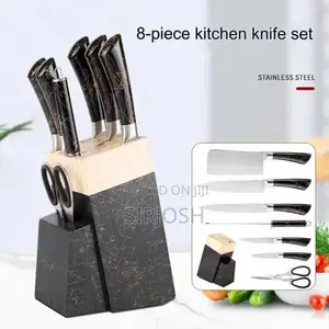 Stainless Steel Quality Marble Kitchen Knife Sets