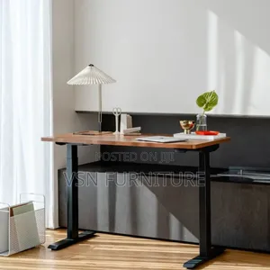 Brown Top Home and Office Electric Adjustable Desk 1.2 Meter