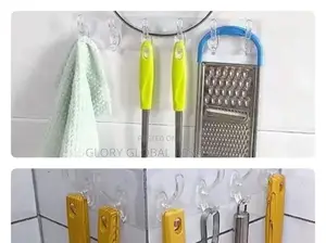 6-Row Self-Adhesive Wall Hook/Hanger