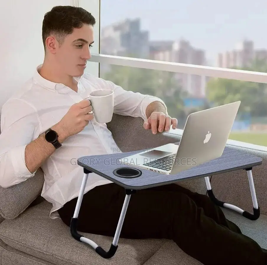 Foldable Multifunctional Laptop Stand With Cup Holder