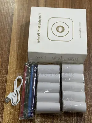 Rechargeable Mini Printer With Full Accessories