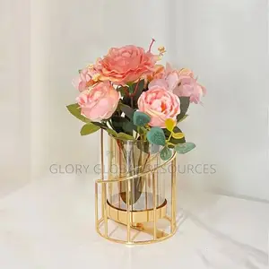 European Style Glass Candle Holder Candlelight Decor 001