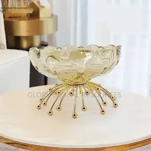 American European Exotic Creative Style Gold Glass Flower 03