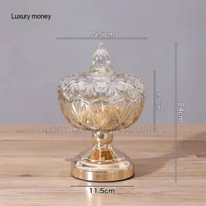 European Exotic Style Multipurpose Crystal Glass Jar Decor