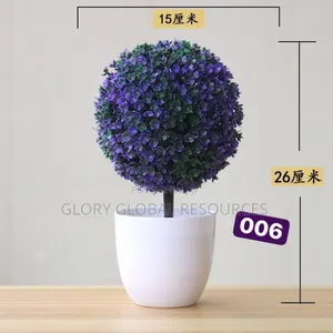 Artificial Potted Bonsai Ornamental Plant Flowers for Home