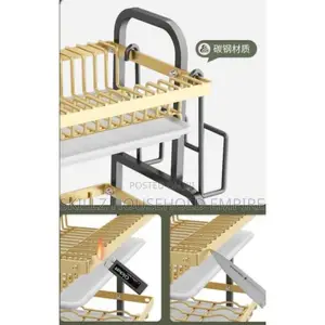 Plates Rack Black and Gold