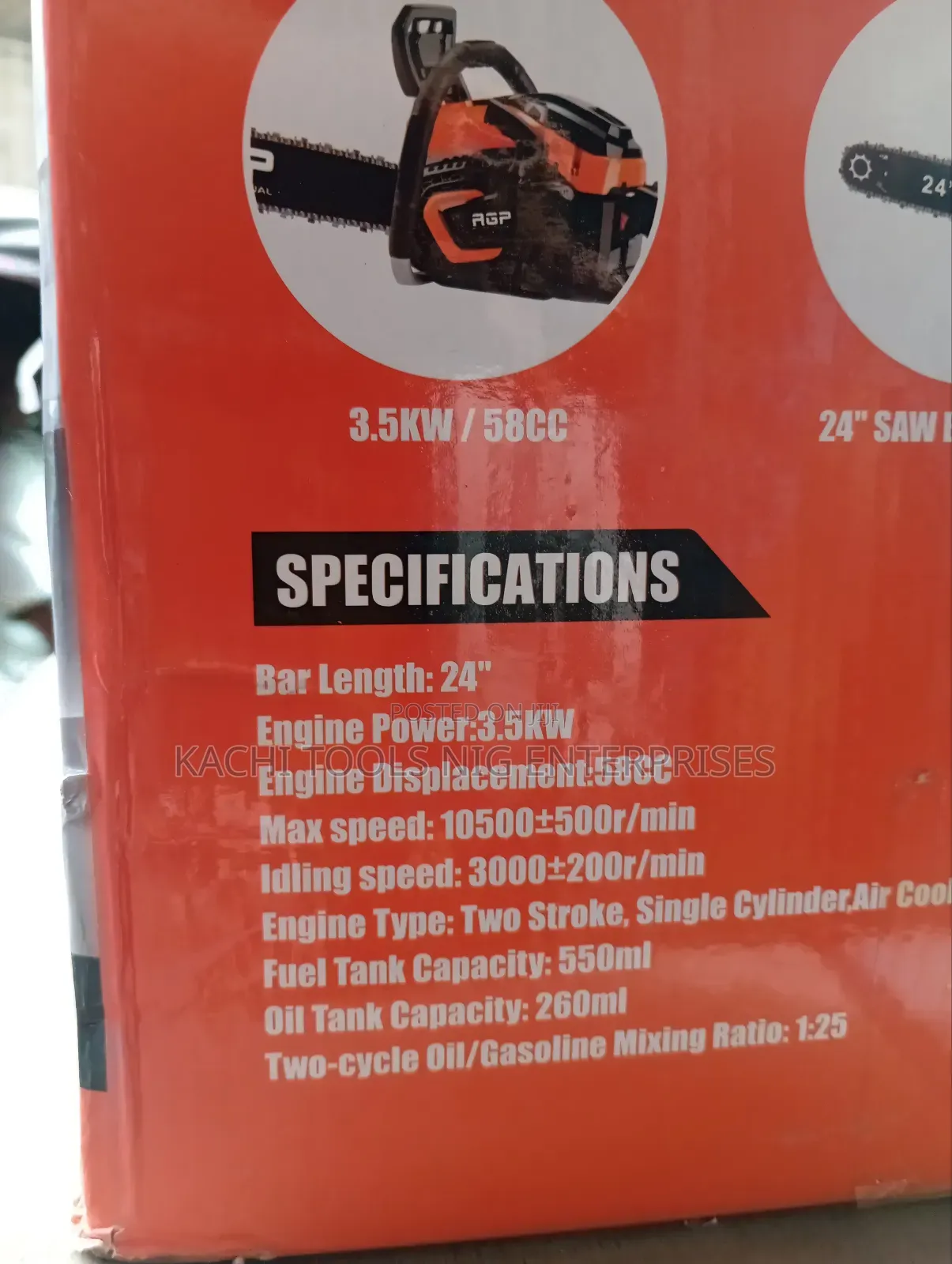 24" Gasoline Chainsaw Machine