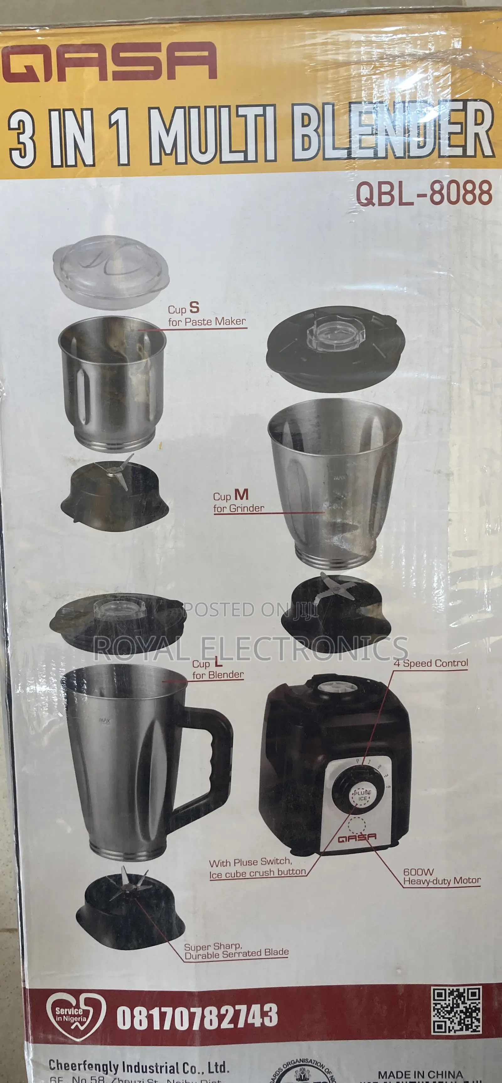 High Quality QASA Blender With Three Cups