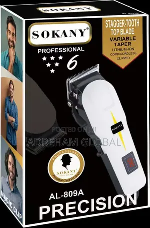 Sokany Professional Clipper With Stagger Tooth Top Blade.
