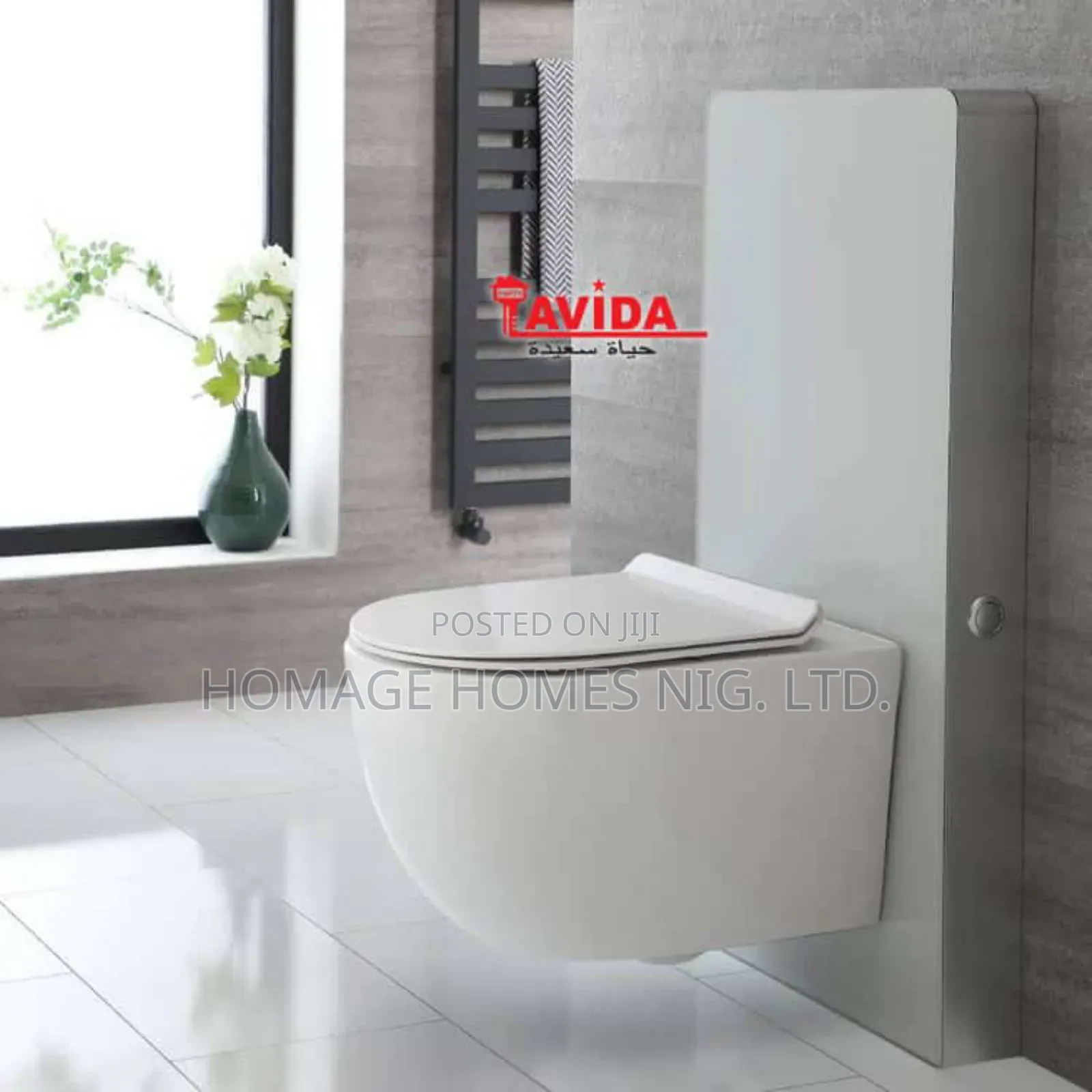 Glass Wall Hung Wc White