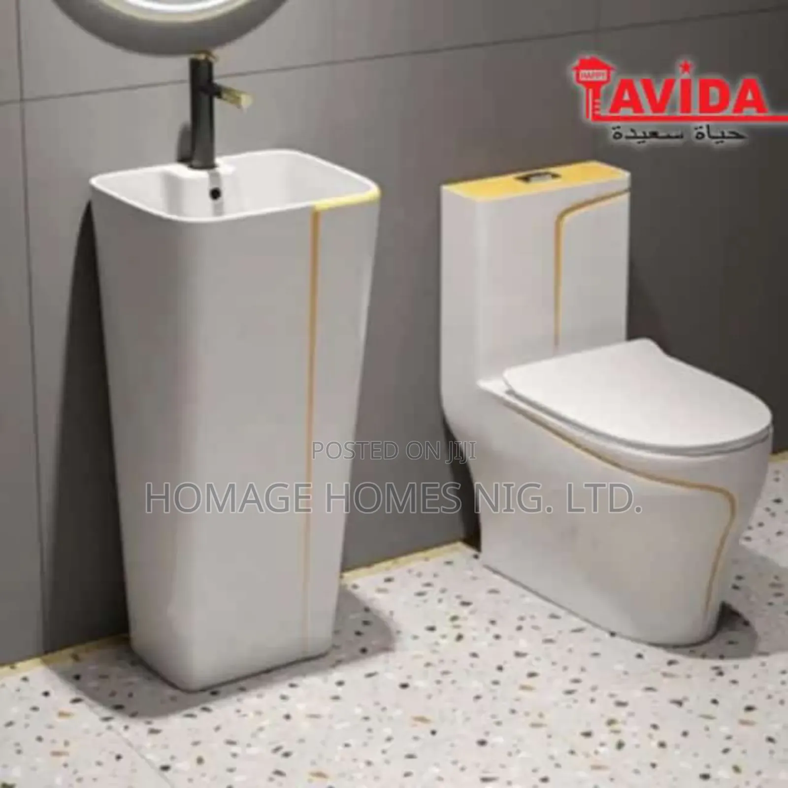 Executive White Goldline Wc Wit Free Standing Basin