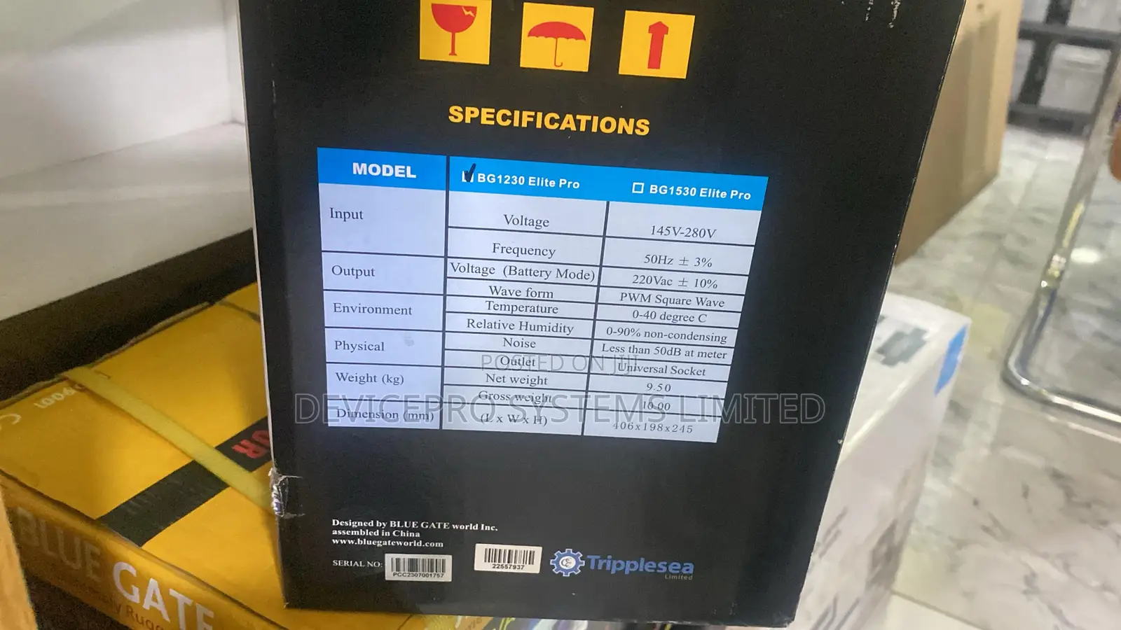 Bluegate 1230va 1.2kva Plastic UPS