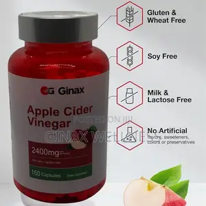 GINAX Apple Cider Vinegar Capsules (150 Capsules, 2400mg)