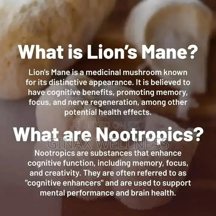 GINAX Lion’S Mane Mushroom Capsules With Beta-Glucans