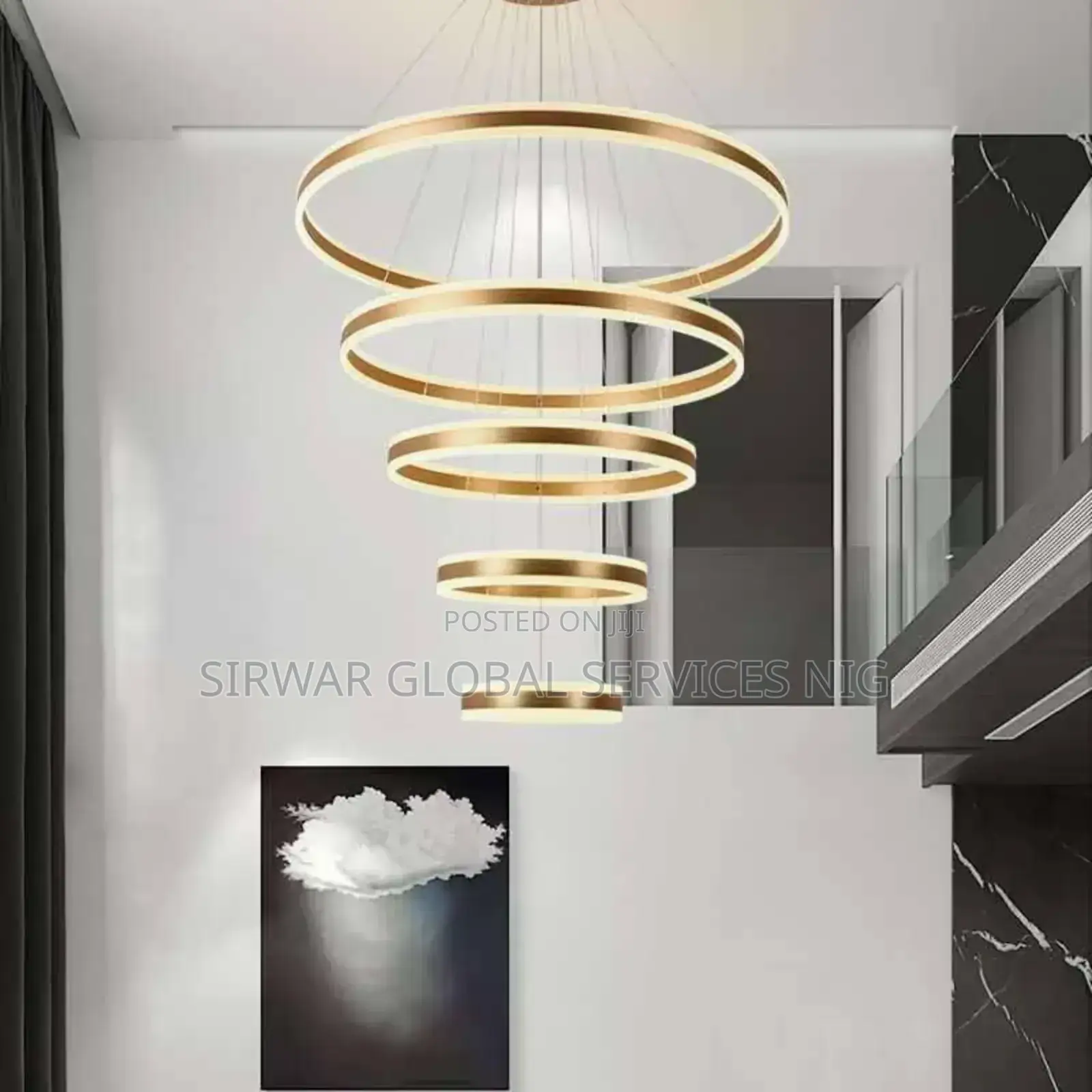 5 Step Dropping Chandelier Fitting