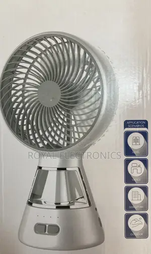Strong Silver Rechargeable Led Multi-Functional Fan AF-KM092