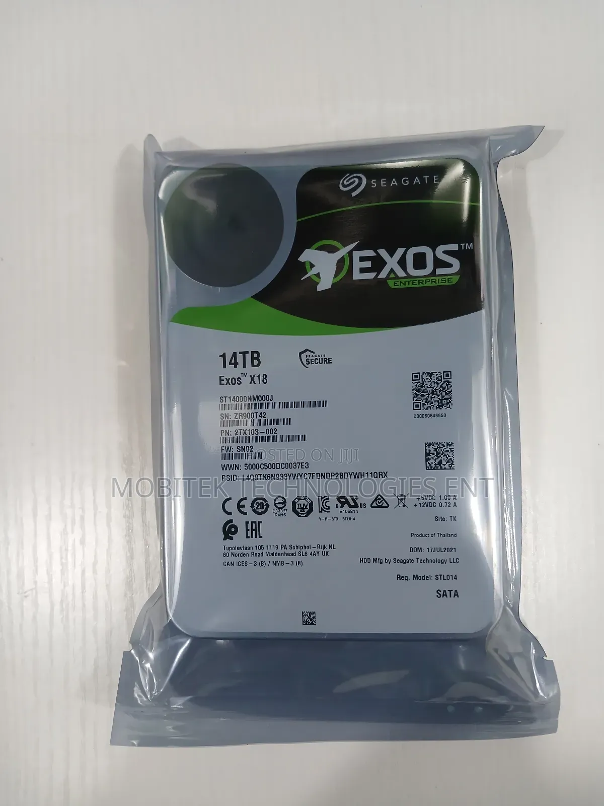 14tb Seagate Exos X18 Enterprise Sata Desktop Hard Drive
