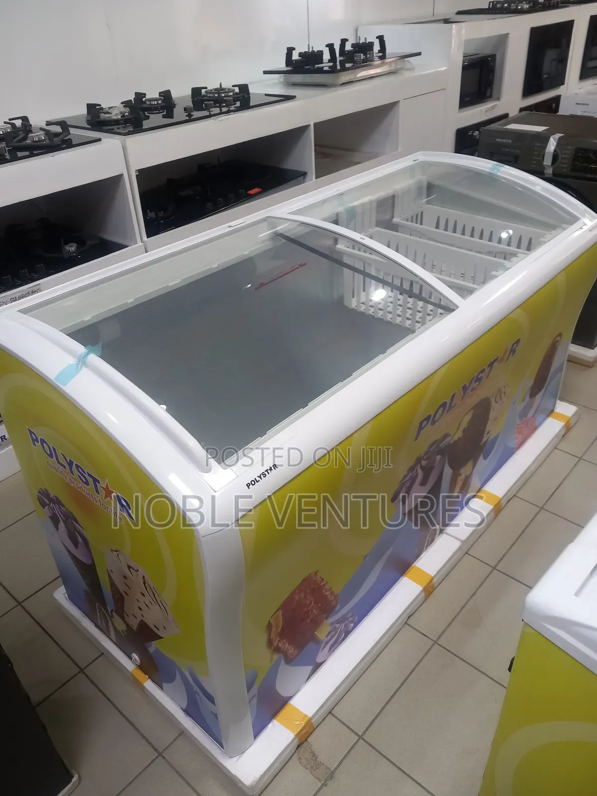 Original Polyester 615litters Showcase Chill Double Doors