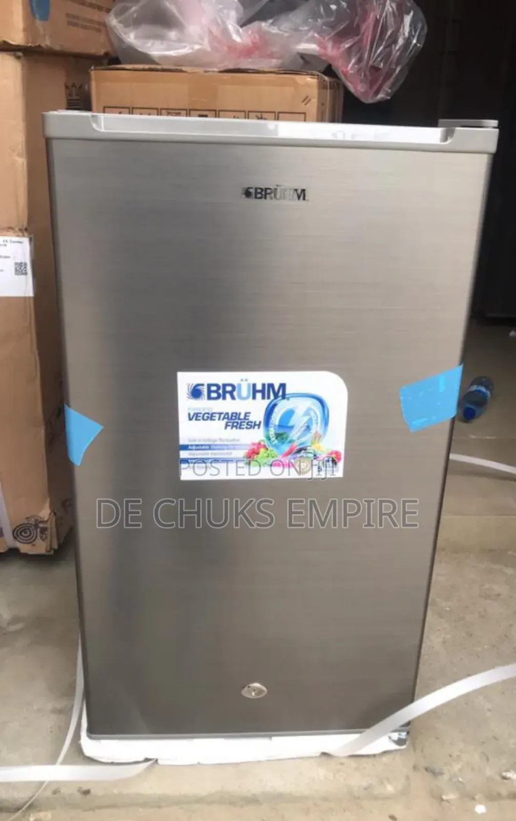 Brand New Bruhm Single Door Refrigerator (100 Liters) Silver